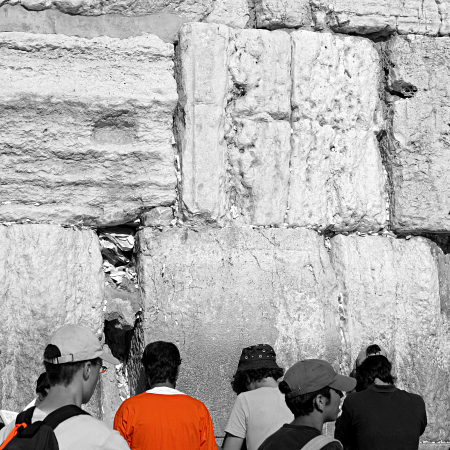 Yerushalayim - Jerusalem, the Kotel and the Temple Mount -- Har haBayit - Prayer at the Western Wall - 15th August, 2005