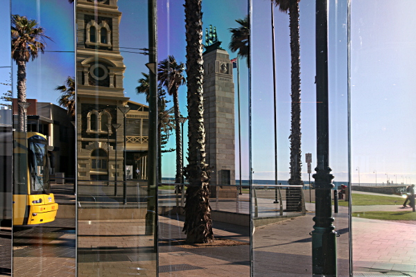 Adelaide - Glenelg Town Hall and Tram