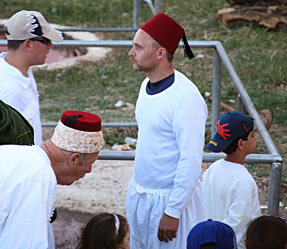 Samaritan, Shomronim, Passover Sacrifice - Getting ready for the slaughter