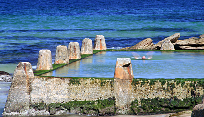 Sydney's Coast surrounded by Water - Double Arm Backstroke at the Coogee Rock Pool