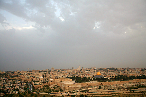 Yerushalayim - Jerusalem, the Kotel and the Temple Mount -- Har haBayit - Temple Mount, Har haBayit, from Har haZaytim, the Mount of Olives